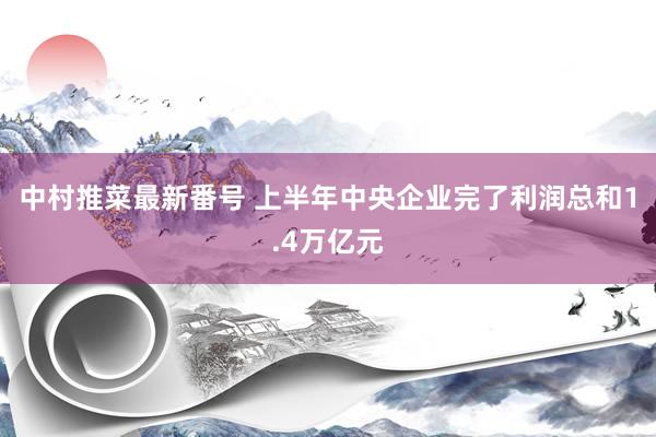 中村推菜最新番号 上半年中央企业完了利润总和1.4万亿元