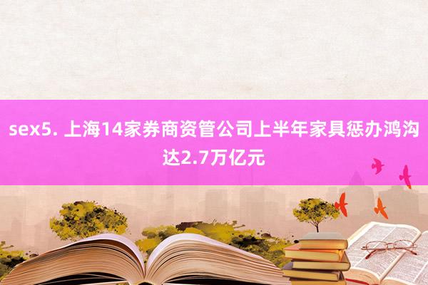 sex5. 上海14家券商资管公司上半年家具惩办鸿沟达2.7万亿元