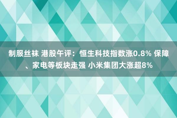 制服丝袜 港股午评：恒生科技指数涨0.8% 保障、家电等板块走强 小米集团大涨超8%