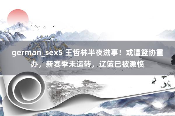 german_sex5 王哲林半夜滋事！或遭篮协重办，新赛季未运转，辽篮已被激愤