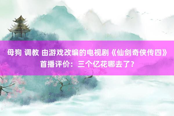 母狗 调教 由游戏改编的电视剧《仙剑奇侠传四》首播评价：三个亿花哪去了？